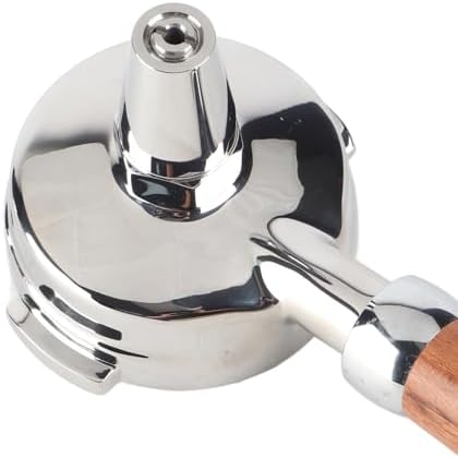 58mm Bottomless Portafilter, Stainless Steel Naked Portafilter with Detachable Design for Commercial Machines 58mm (E Circle Rosewood) - Image 3