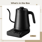 1000Ml Electric Gooseneck Kettle, Smart Temperature Control, 1200W Fast Heating, Touchscreen Display, Us Plug - Image 5