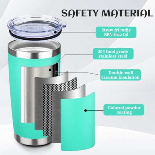 DIW 20oz Insulated Tumbler Bulk Travel Coffee Mug with Lid(Mixed-2,4 Pack) - Image 5
