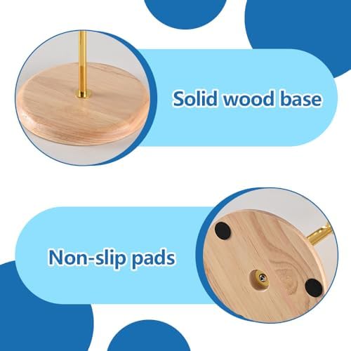 Mug Holder Tree, Non-Slip Iron Mug Stand with Wooden Base, 8 Coffee Cups Holder for Kitchen Countertop Organizer - Image 3