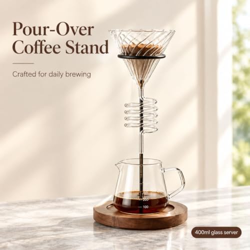 Spiral Pour Over Coffee Maker Set with Stand, 400ml - Image 2