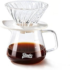 Bincoo Premium Pour Over Coffee Set, 500ML High Borosilicate Glass Coffee Maker, Even Extraction Dripper Holder, 3 Elegant Colors (Clear) by Bincoo