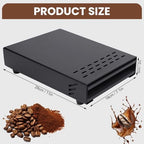 Stainless Steel Knock Box Drawer with Removable Handle, Under Grinder Grounds Bin, Non Slip Base for Coffee Machines - Image 3
