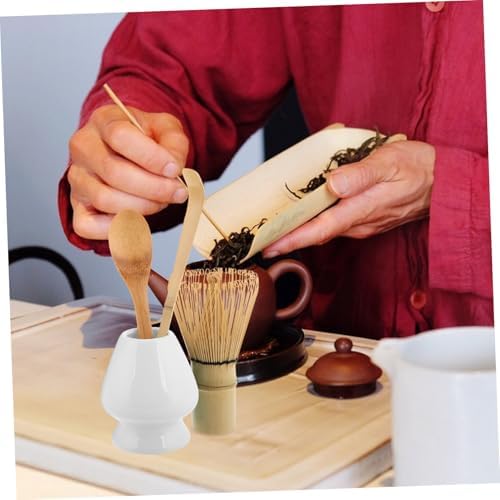 Bamboo Matcha Whisk Set with Tea Scoop and Stand, 4 Piece - Image 6