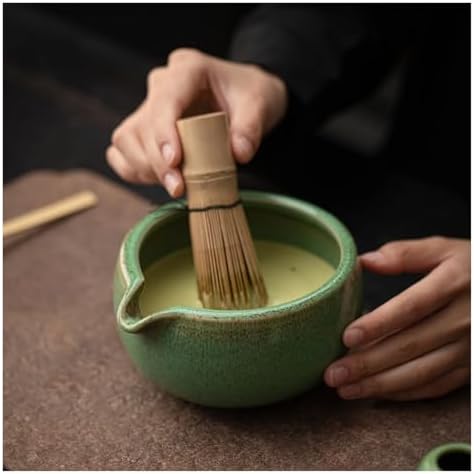 5/8pcs Matcha Tea Sets Whisk Ceramic Bowl With Spout Tea-making Tools(8PCS-A02) - Image 4