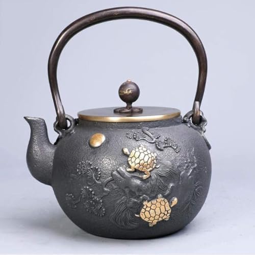 Cast Iron Tetsubin Teapot 1.2L Retro Japanese Tea Kettle With Infuser, Handmade Teapot For Loose Leaf Tea - Image 3