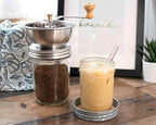 Mason Jar Lifestyle Coffee & Spice Grinder Lid for Wide Mouth Mason Jars – Manual Ceramic Grinder Attachment – Grind Spices or Coffee Directly into Jar - Image 2