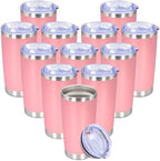 20 oz Tumbler Insulated Tumblers Stainless Steel Coffee Mug,Pink 12PCS by Providethebestproducts