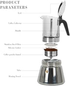LAOION Stovetop Espresso Maker, 9Cup 360ml Moka Pot, Cuban Coffee Make - Image 2