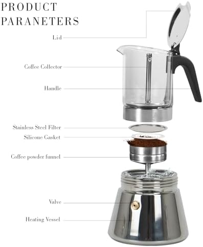 LAOION Stovetop Espresso Maker, 9Cup 360ml Moka Pot, Cuban Coffee Make - Image 2