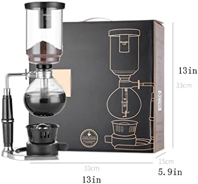 JITEM Cafetera Syphon Coffee Maker Japanese Style Vacuum Glass Siphon Pot Percolators 3-5 Cups Glass Tabletop Siphon Coffee Maker for Coffee or Tea - Image 2