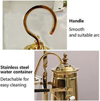 LOYALHEARTDY Siphon Coffee Maker Set, 4 Cups Retro Manual Siphon Brewer Syphon Coffee Maker Set with Family Balance Belgian Luxury Coffee Machine Siphon Tea Maker, Easy to Clean, Gold - Image 6