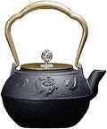 tetsubin 40oz cast iron kettle workshop japanese Healthy cast iron Teapot with Stainless Steel Infuser （1200mL）【1.75Kg】 by Unknown