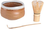 Fuji Merchandise Japanese Chasen Green Tea Bamboo Matcha Chasen Whisk Scoop and 21 fl oz Reactive Glaze Porcelain Matcha Bowl 3 Piece Gift Set by Unknown