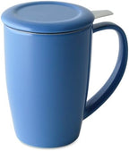 FORLIFE Curve Tall Tea Mug with Infuser and Lid, 15-Ounce, Blue by Unknown