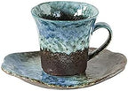 tea cups and saucers,Coffee Ceramic Cups Handmade Simple Japanese Cup and Saucer Set Afternoon Tea Milk Breakfast by Unknown
