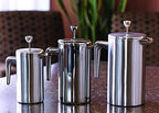 Service Ideas Double Wall Coffee French Press, 27oz, Stainless Steel - Image 7