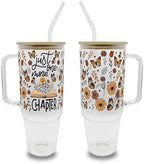 Sip-Sip Hooray! Just One More Chapter 40oz Glass Tumbler with Lid and Straw by Sip-SipHooray