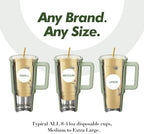 OOD OniVerso 40 oz Stainless Steel Insulated Tumbler with Handle and Straw, Iced Coffee Cup Holder for Disposable Cups, Leak Proof Tumbler, Metro Fog (White) - Image 3