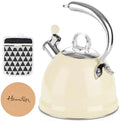 Harriet Whistling Tea Kettle for Stove Top, 2.5 QT Stainless Steel Teapot by Harriet