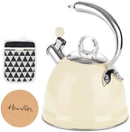 Harriet Whistling Tea Kettle for Stove Top, 2.5 QT Stainless Steel Teapot by Harriet
