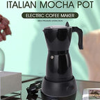 Asixxsix Electric Espresso Maker, 300ML 6 Cup mocha Pot Italian Coffee Maker Portable Cuban Coffee Maker Coffee Percolator, Camping mocha Coffee Pot for mocha Cappuccino Latte, 550W 110V - Image 3