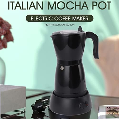 Asixxsix Electric Espresso Maker, 300ML 6 Cup mocha Pot Italian Coffee Maker Portable Cuban Coffee Maker Coffee Percolator, Camping mocha Coffee Pot for mocha Cappuccino Latte, 550W 110V - Image 3
