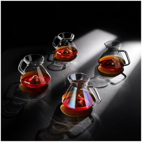 Pour Over Coffee Maker 600ml Coffee Server Glass Coffee Dripper for Home Brewing Kitchen Accessories(600ml Color) - Image 5