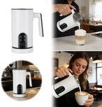 Electric Milk Frother, 4-in-1 Automatic Milk Steamer & Foamer 11.8oz/350ml, Automatic Warm and Cold Foam Maker and Milk Warmer for Latte, Cappuccinos, Macchiato (A) - Image 2