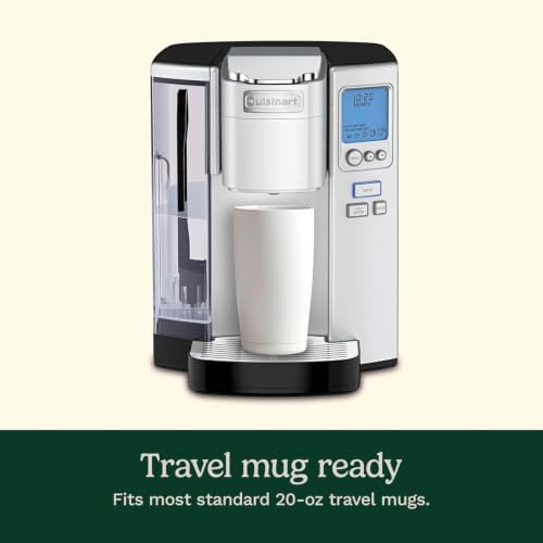 Cuisinart Coffee Maker, Single Serve 72-Ounce Reservoir Coffee Machine, Programmable Brewing & Hot Water Dispenser, Stainless Steel, Cream - Image 4