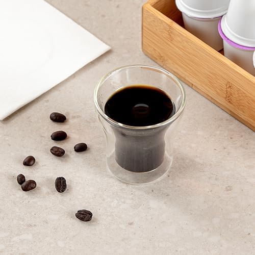 Restaurantware Espresso Shot Glasses 12 Case 3.38 Ounce Double Wall Insulated Borosilicate Glass Clear For Hot And Cold Beverages - Image 3