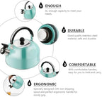 PRETYZOOM Sturdy Stainless Steel Boiling Kettle with Flat Bottom and Ergonomic Handle for Stove Top Tea Brewing 7.28 Inch Compact Teapot - Image 3