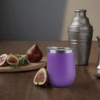 MEWAY 12oz Wine Tumbler 16 Pack Bulk Gifts for Women,Double Wall Vacuum Stainless Steel Travel Mug with Lid,Insulated Stemless Wine Cup Glass for Coffee,Cocktails,Drinks(Purple,Set of 16) - Image 6