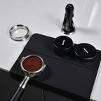 SANTOW 58mm Bottomless Portafilter for E61 Group Head, Naked Espresso Portafilter Compatible with ECM Rocket Sanremo Synesso Slayer VBM Machines, Black Anodized Aluminum Handle - Image 7