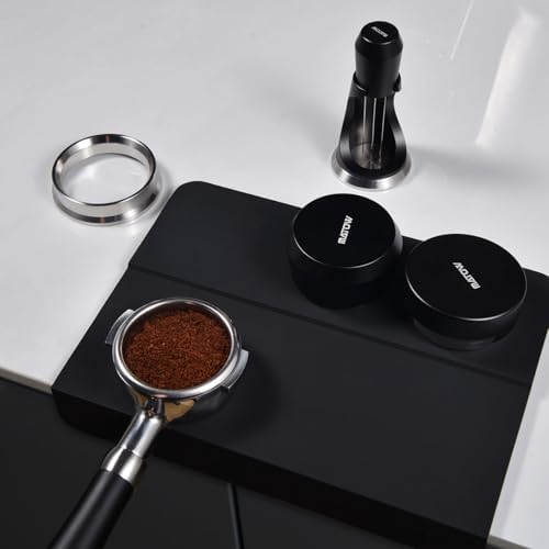 SANTOW 58mm Bottomless Portafilter for E61 Group Head, Naked Espresso Portafilter Compatible with ECM Rocket Sanremo Synesso Slayer VBM Machines, Black Anodized Aluminum Handle - Image 7
