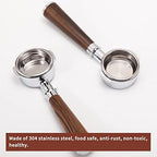Bottomless Portafilter 58mm Compatible with E61 Group, Rancilio/Expobar/Rocket Espresso Machines, 2 ears 58mm Portafilter, Filter Basket Included (Redwood) - Image 6