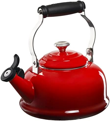 Le Creuset Enamel On Steel Whistling Tea Kettle, 1.7 qt., Cerise by Unknown