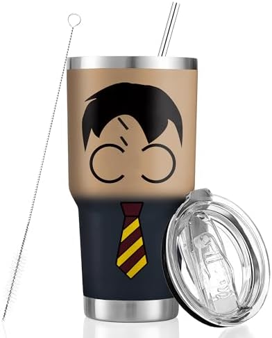 30 Oz Tumbler with Lid and Straw, Travel Coffee Mug Thermal Cups for Hot and Cold Drinks, Exquisite Stainless Steel Insulated Coffee Cup for Woman Girl by Unknown