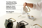 Toptier Cast Iron Teapot, Stovetop Safe Japanese Cast Iron Tea Kettle, Diamond Design Tea Pot with Removable Infuser for Loose Tea, 30 Ounce (900 ml), White - Image 5