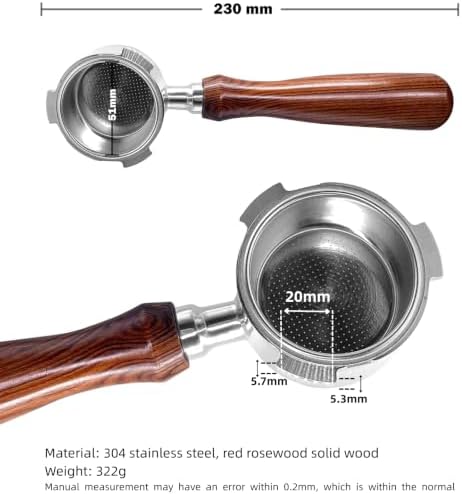 NEOUZA 51mm Bottomless Portafilter Set 3 Ears for DeLonghi Dedica - Image 3