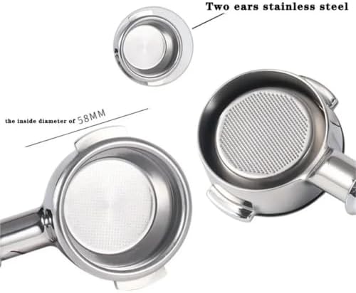 58mm 2ears Bottomless Portafilter,Compatible With Expobar,E61,Compatible With Rocket,Espresso Machine Stainless Steel Modified Coffee Handle Filter Tool(E) - Image 4