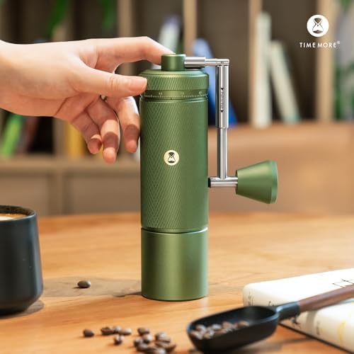 Timemore S3 Manual Coffee Grinder - External Adjustment with Stainless Steel Patented Burr | Hand Coffee Grinder Hign Presicion | Premium Timemore Grinder Chestnut S3, Green - Image 7