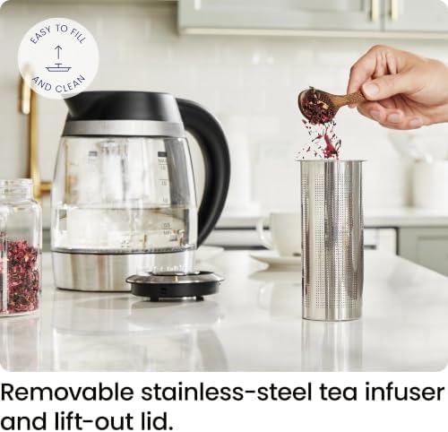 1.8L Electric Kettle, 1750W with Tea Infuser - Stainless Steel - Image 4