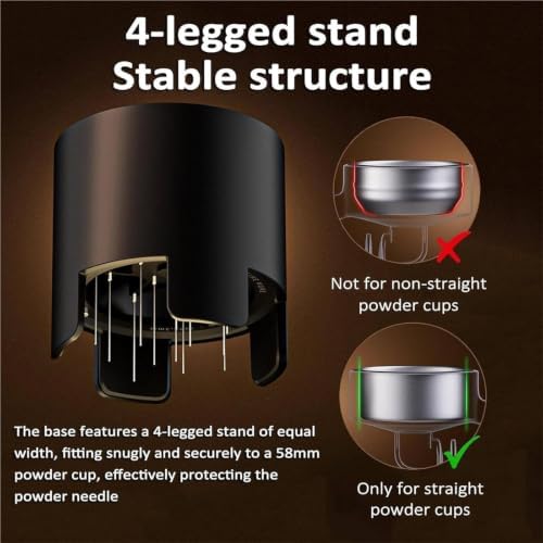 Coffee Powder Needle, Espresso Coffee Stirrer Needles, Espresso Distribution Tool, 12-Needle Stirrer, Forward/Reverse Rotation, for Home Kitchen Cafe Silver(Silver) - Image 4