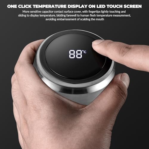 60 oz Smart Water Bottles with Digital Temperature Display Coffee Tea Infuser Bottle LED Thermal Cup Double Walled Vacuum Insulated Stainless Steel Flask Leak Proof Travel Mug Keep Warm (silver) - Image 7