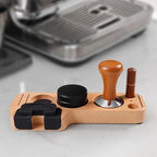 Espresso Accessories Kits Espresso Tamping Stand Set Barista Part Multipurpose Coffee Tamper Distributor and Stirrer for Counters Shop Cafe, Beech 51mm - Image 5