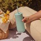 Fellow Carter Cold 20 oz Ceramic Lined Coffee Tumbler with Straw Lid - Image 4
