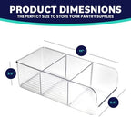 ELTOW 6-Pack Snack Organizer, 3-Compartment Plastic Bins with Removable Dividers, Chip & Food Storage for Pantry, Spices, Fridge, and Cabinet - Image 6