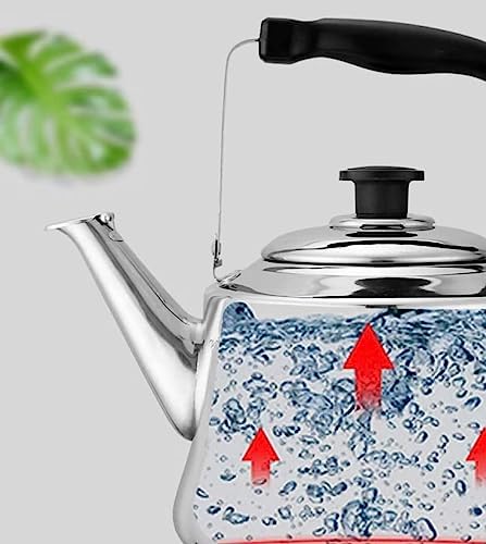 Stovetop Teapot For Home And Restaurant Stainless Steel Whistling Kettle Whistle Tea With Handle Stovetop Teapot For Gas Stove Induction Cooker(5L) - Image 2