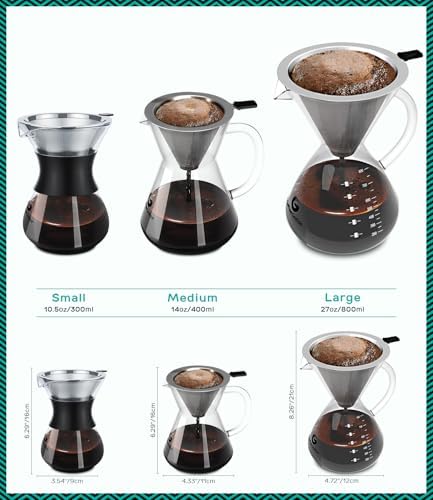 Coffee Gator Pour Over Coffee Maker 27oz 800ml Gooseneck Kettle 40oz Stainless Steel - Image 6